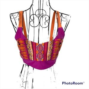 Prana Makenna Adjustable Strap Swimsuit Top Size S